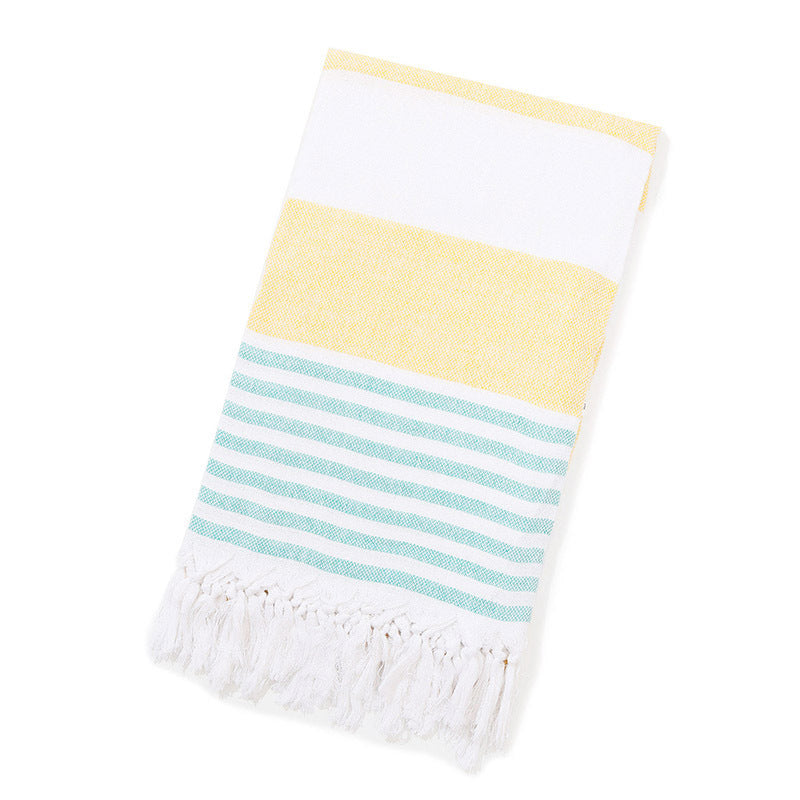 Turkish Beach Towel Striped Fringe Quick-Dry Large Size Cotton Bath Towel Multiple Styles Wholesale