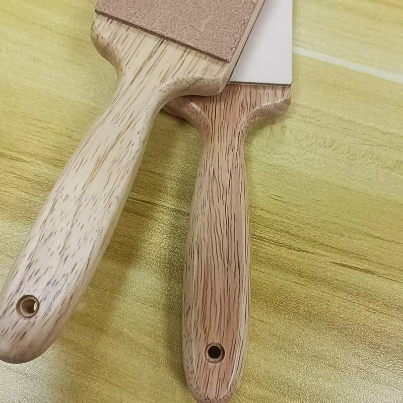 315mm New Knife Sharpening Stone Polishing Leather Double-Sided Sharpening Belt Composite Wooden Handle