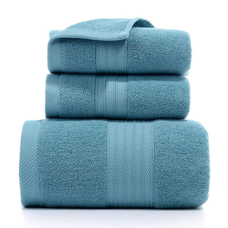 Towel Set Of Pure Cotton Towel Bath Towel Three-Piece Gift Set Xinjiang Cotton - Velora Home Deco