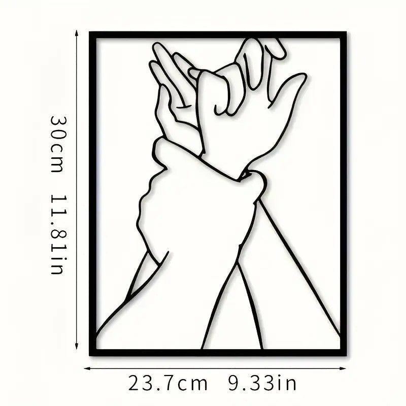 Metal Wall Art Iron Silhouette Wall Decor for Living Room and Bedroom Creative Home Mural Decorations - Velora Home Deco