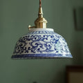 Retro Blue and White Porcelain Chandelier New Chinese Style Chandelier