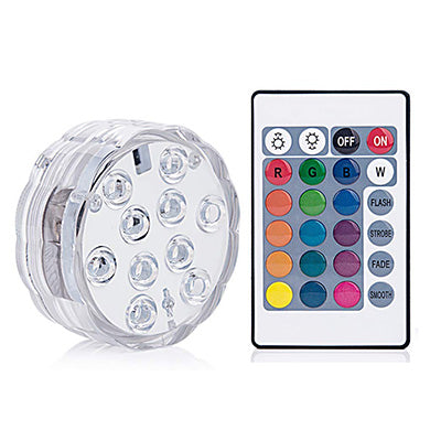 Lumières LED RGB Submersibles – Déco Vase & Jardin (x10)