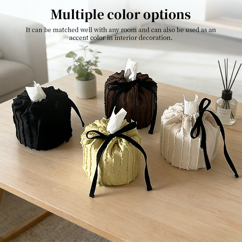 Korean Style Living Room Tissue Box Cover - Cake Design Decorative Fabric Holder, Cute Home Decor for Girls