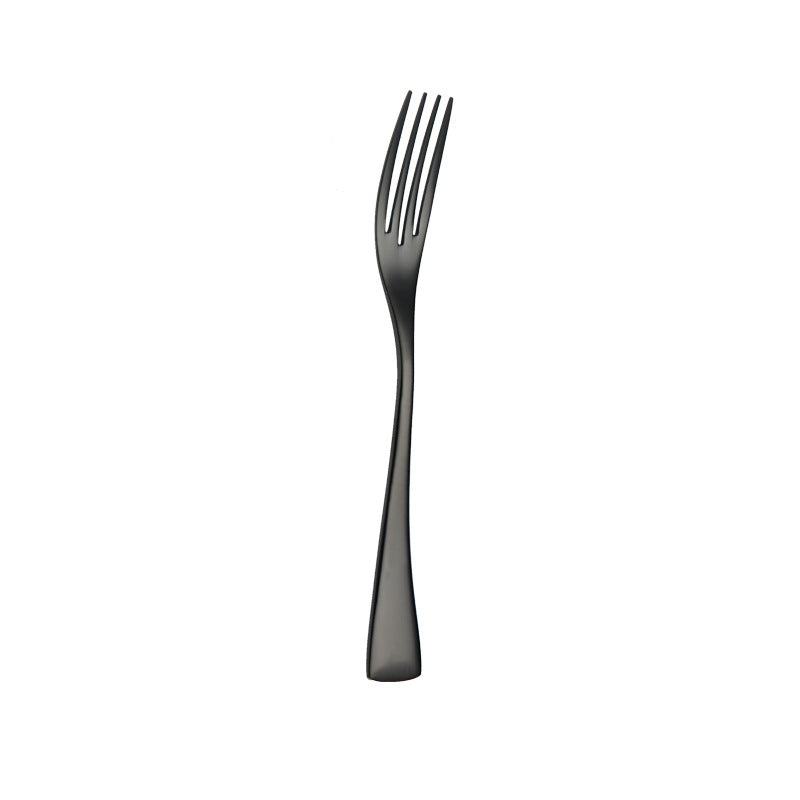 Portugal Titanium Black Stainless Steel Western Cutlery Set for Hotel and Restaurant Knife Fork Spoon Suite Factory Wholesale