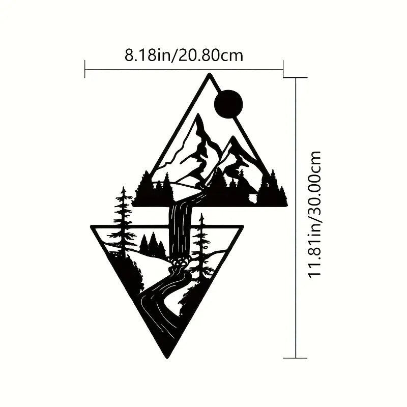Metal Wall Art Iron Silhouette Wall Decor for Living Room and Bedroom Creative Home Mural Decorations - Velora Home Deco