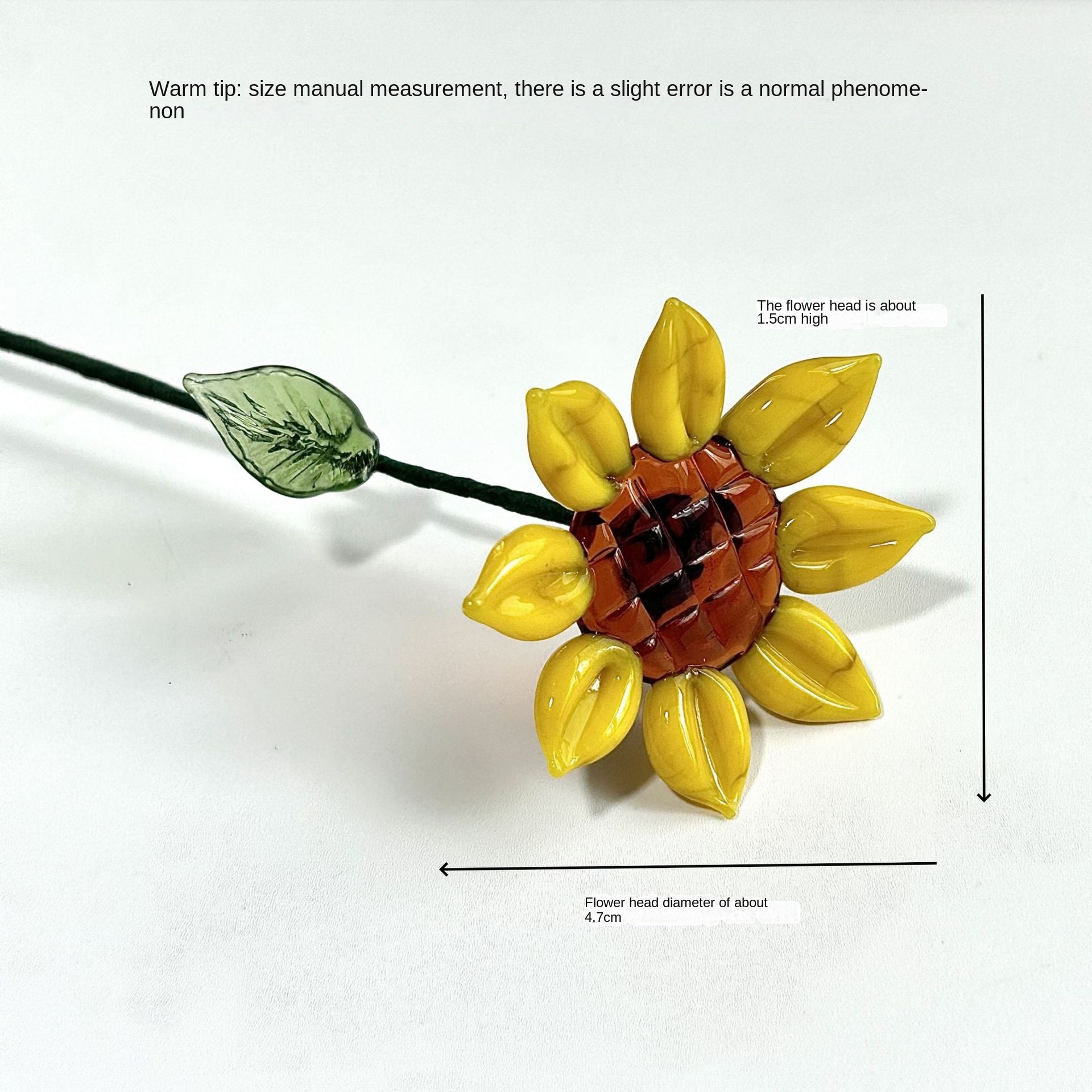 Glass Birth Flower Iron Wire Flower Iron Wire Flower Simulation Desktop Ornament Vase