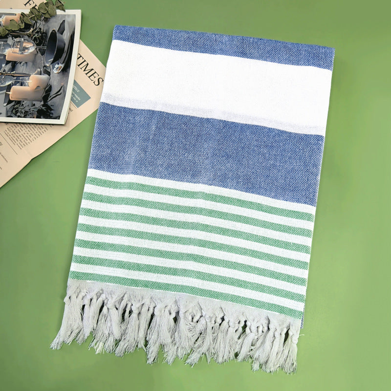 Turkish Beach Towel Striped Fringe Quick-Dry Large Size Cotton Bath Towel Multiple Styles Wholesale