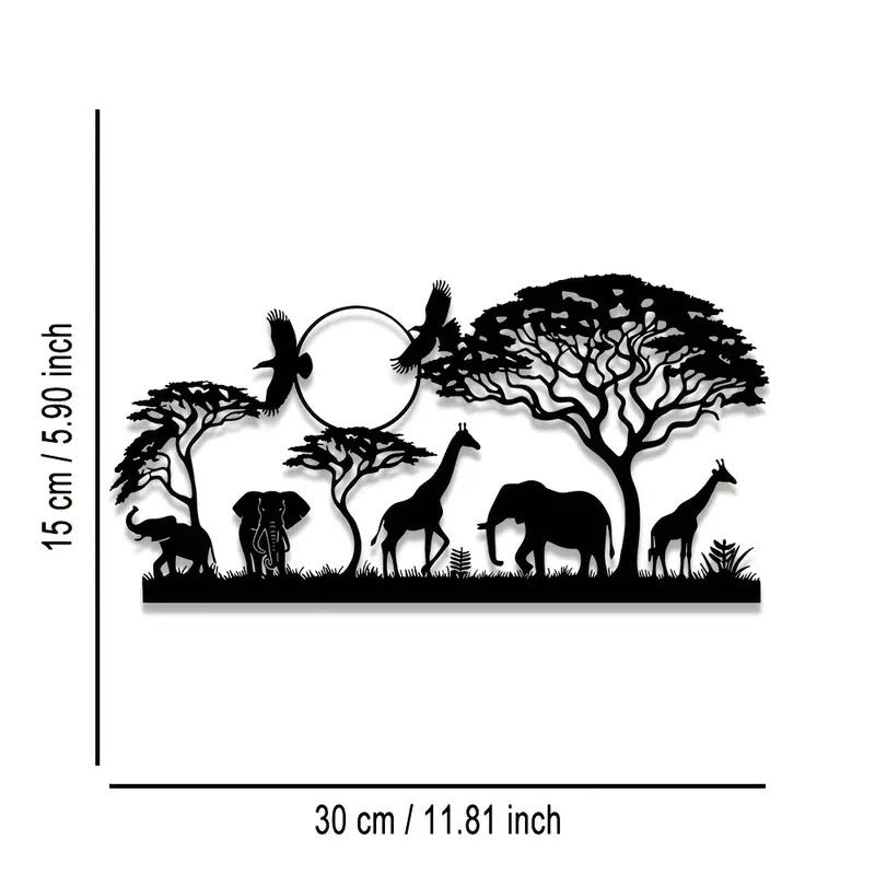 Metal Wall Art Iron Silhouette Wall Decor for Living Room and Bedroom Creative Home Mural Decorations - Velora Home Deco