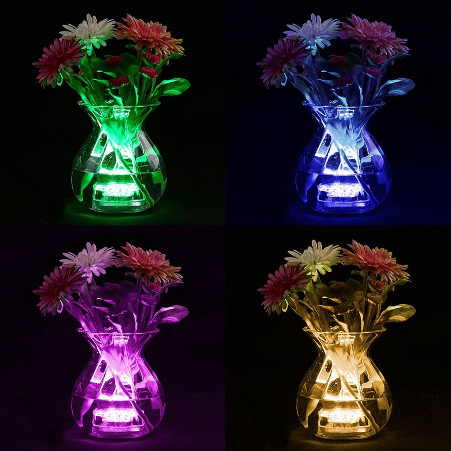 Lumières LED RGB Submersibles – Déco Vase & Jardin (x10)