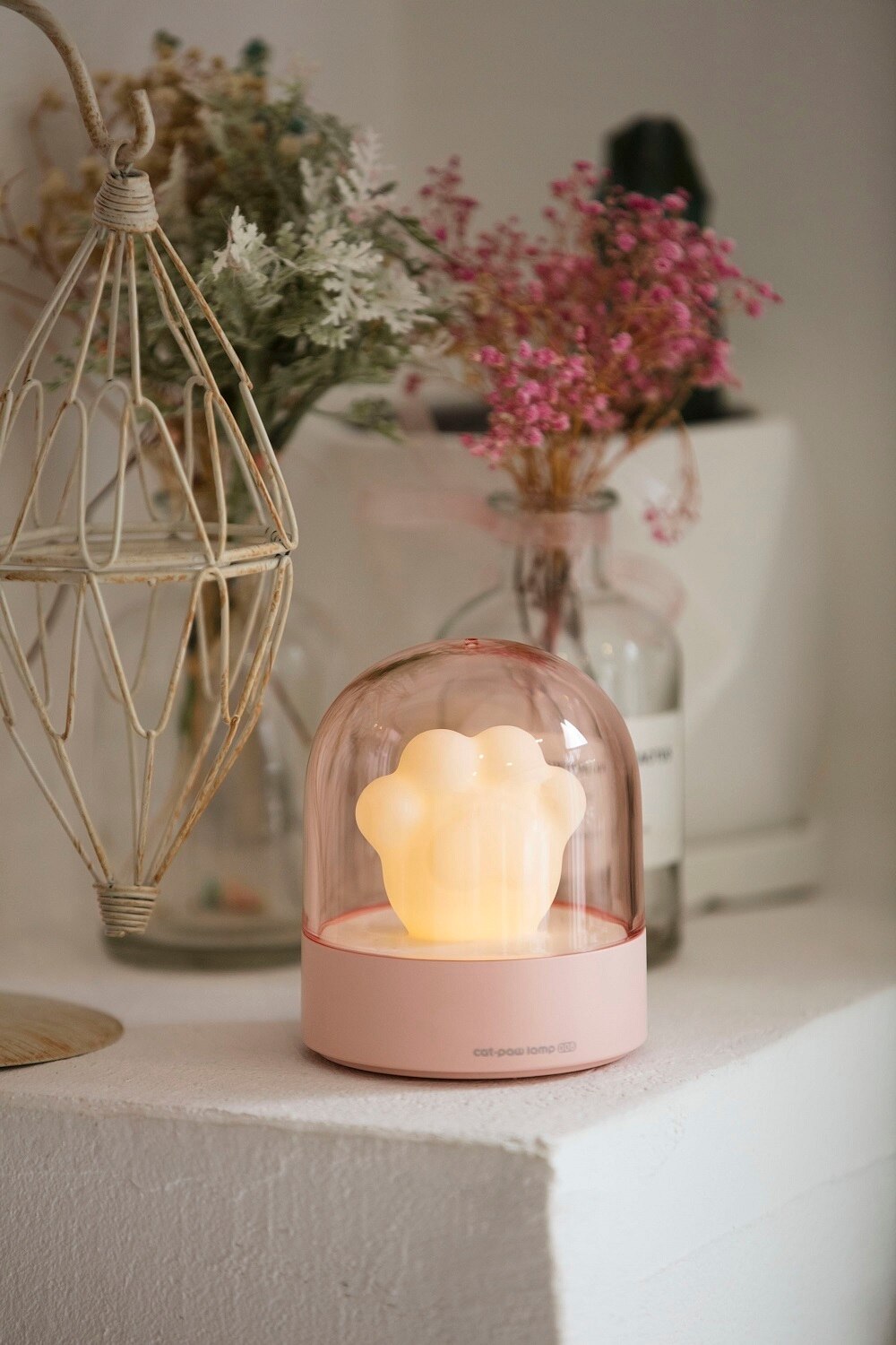 3 Life LED Night Light USB Charge Ambient Light Cartoon Cute Cat Claw Shape Night Lamp Bedside Lamp Children Christmas Gift