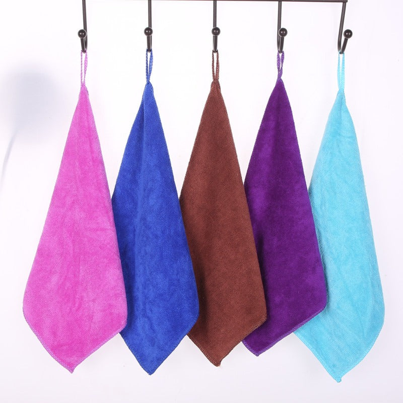 Fiber small towel small square towel housekeeping cleaning rag absorbent housework cleaning - Velora Home Deco