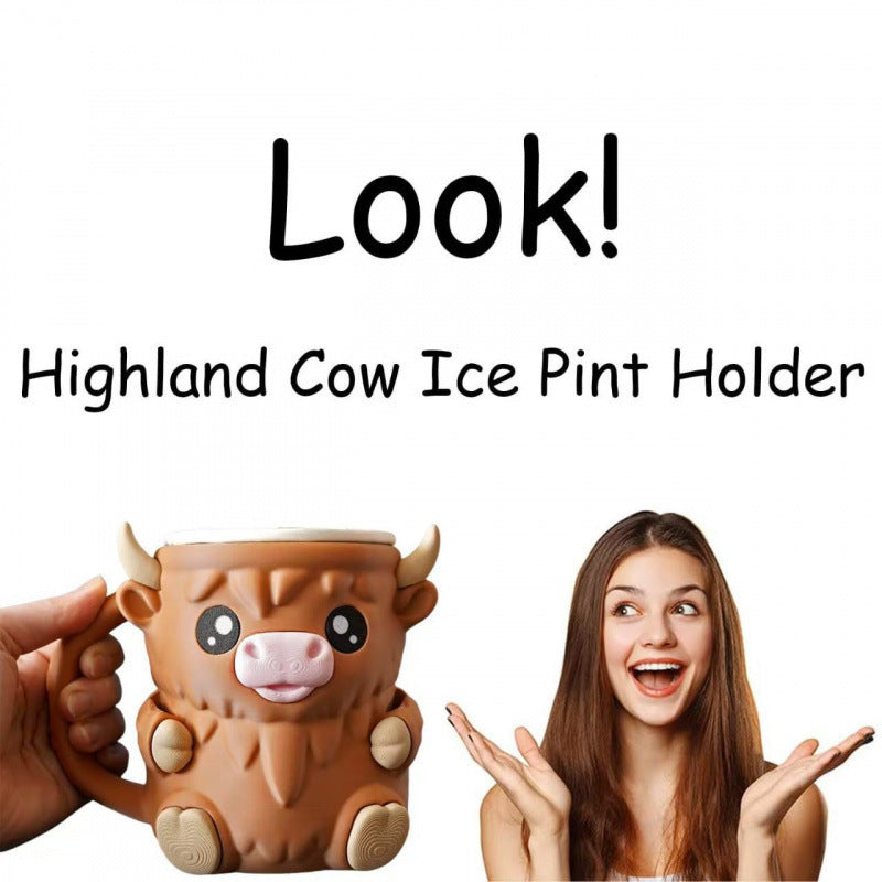 Highland Cow Ice Pint Holder