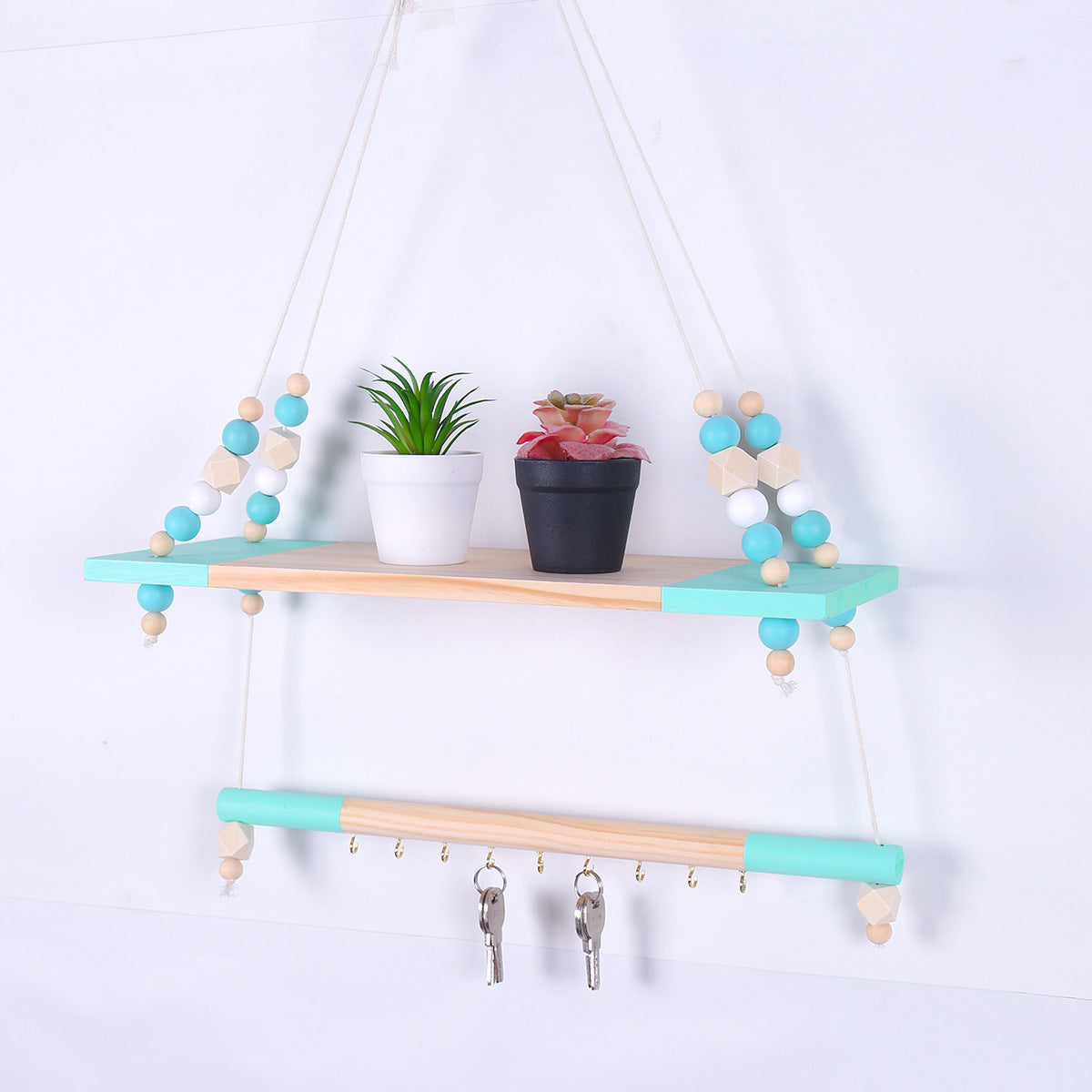 Bohemian Style Hand-Woven Rack Tapestry Wall Decoration Flower Basket Bracket Homestay Decoration