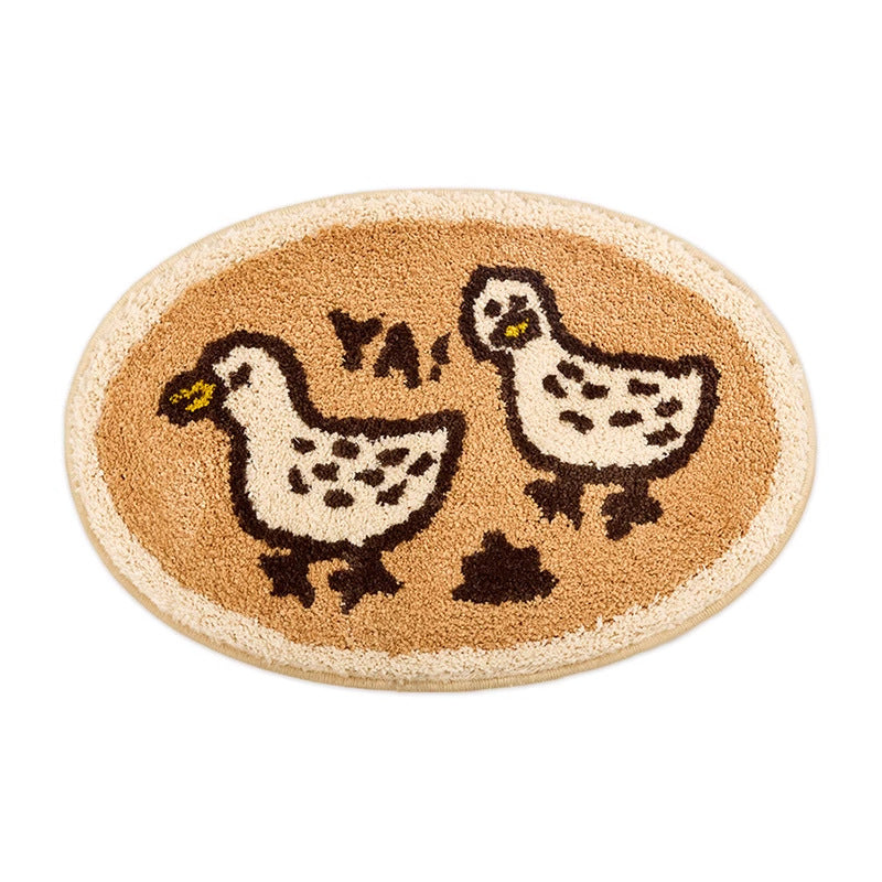 Plush toilet bathroom door anti slip imitation cashmere carpet bathroom floor mat