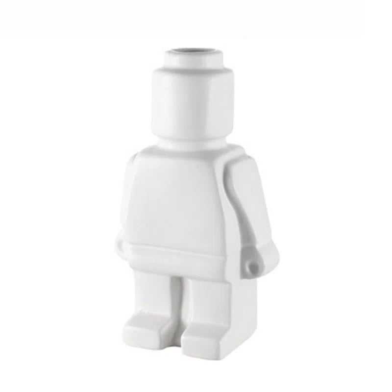 Robot Vase Resin Vase Creative Home Decor Living Room Decoration Dried Flowers Vase Insertion