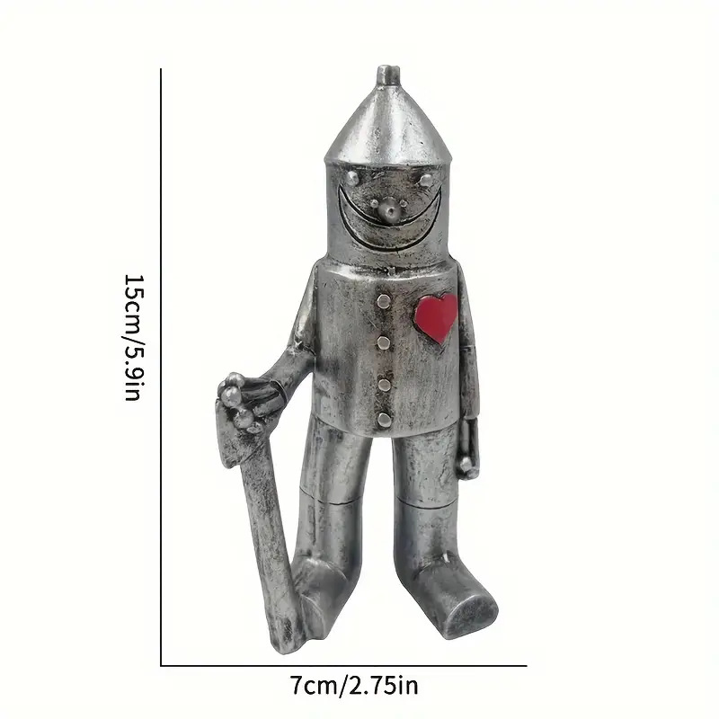 2PiecesRetro style design, heart-shaped axe, soldier garden courtyard statue decoration home decoration gift