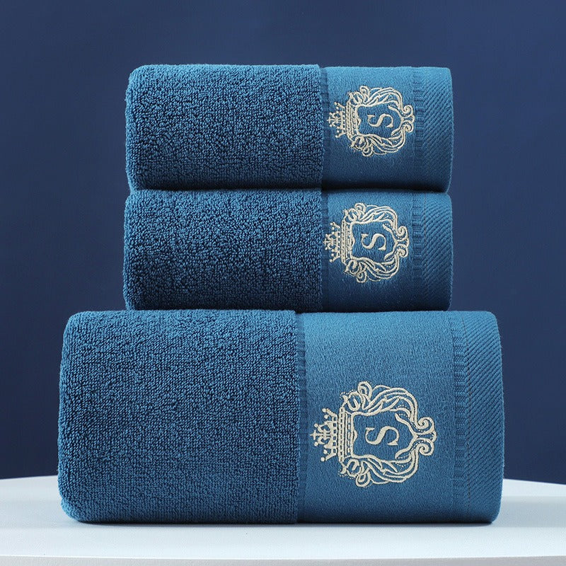 Towel Set Of Pure Cotton Towel Bath Towel Three-Piece Gift Set Xinjiang Cotton - Velora Home Deco