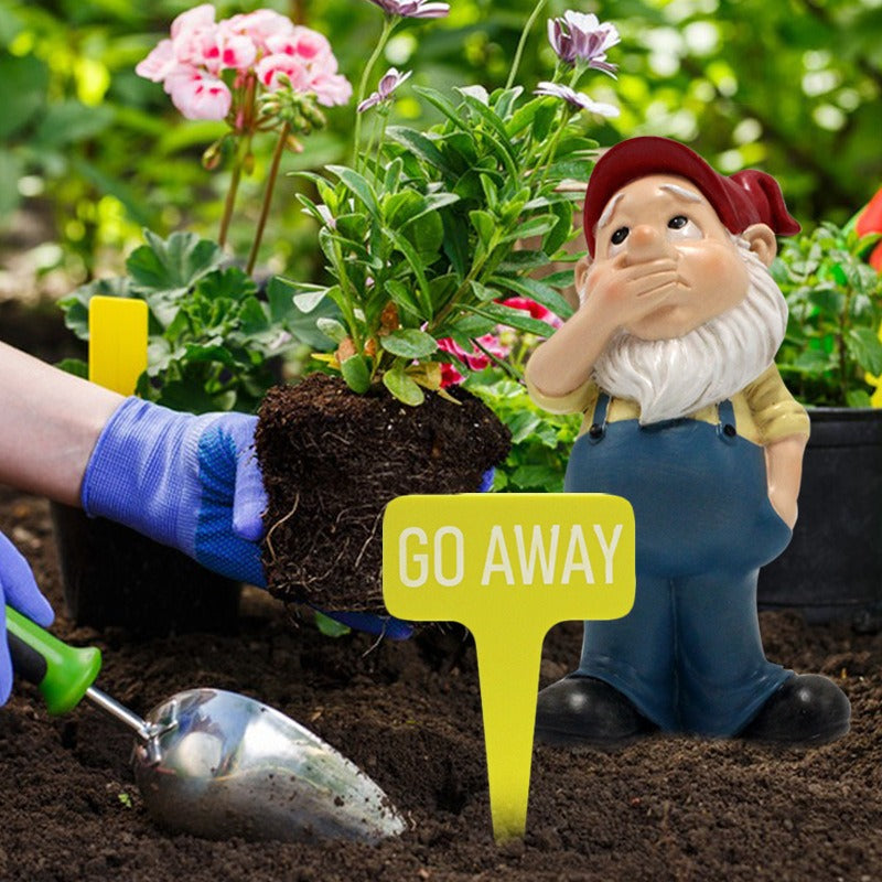 Mouth covered elf dwarf ornament resin courtyard garden dwarf statue