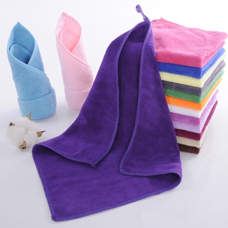 Fiber small towel small square towel housekeeping cleaning rag absorbent housework cleaning - Velora Home Deco