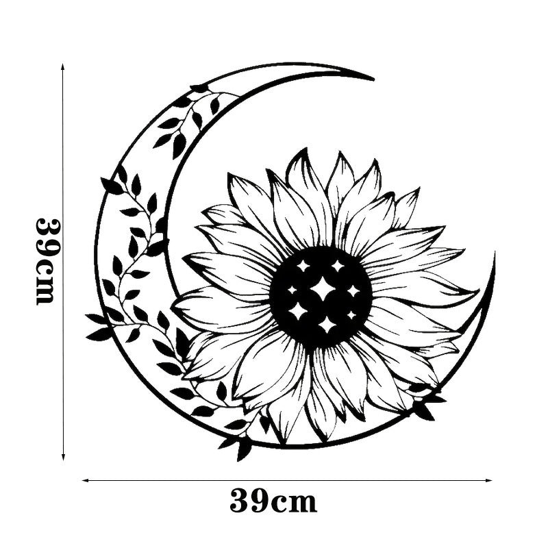 Metal Wall Art Iron Silhouette Wall Decor for Living Room and Bedroom Creative Home Mural Decorations - Velora Home Deco