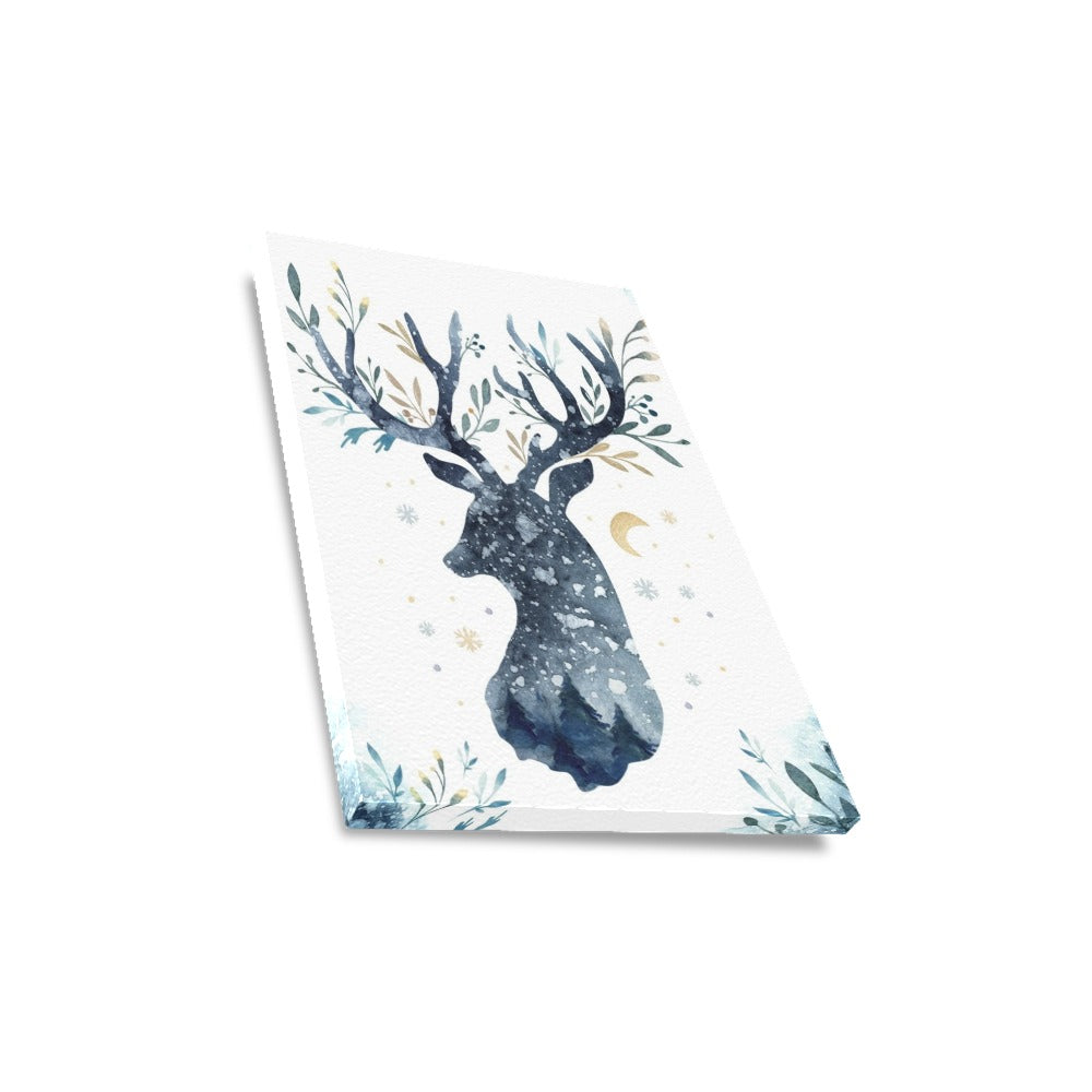 Mystical Starry Forest Deer Silhouette 11"x14"