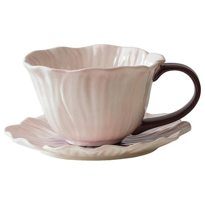 Stylish Ceramic Latte Cup Set for Women, Minimalist Design, High-Aesthetic Coffee Mug