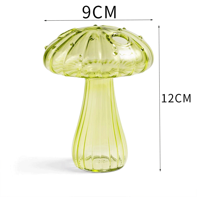 Glass Mushroom Vase Aromatherapy Vase Hydroponic Flower Arrangement Decoration Home Decoration Glass Creative Vase - Velora Home Deco