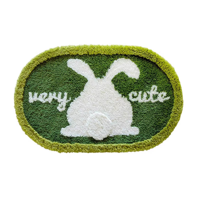 Plush toilet bathroom door anti slip imitation cashmere carpet bathroom floor mat