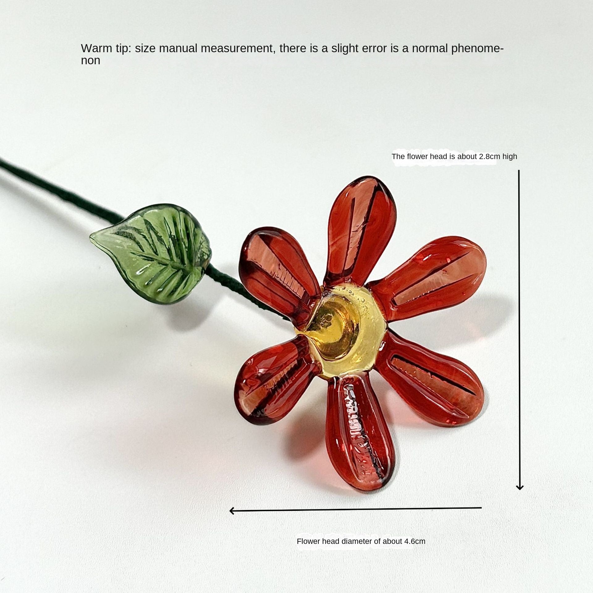 Glass Birth Flower Iron Wire Flower Iron Wire Flower Simulation Desktop Ornament Vase
