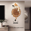 Cartoon Cat Wall Clock Living Room Home Clock Wall Hanging Creative Swinging Restaurant Clock