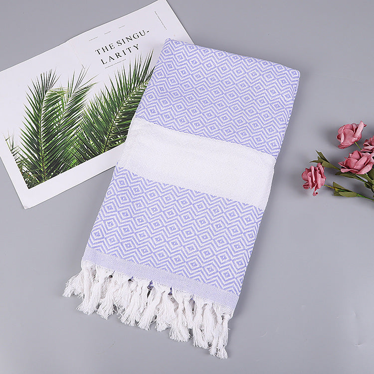 Turkish Beach Towel Striped Fringe Quick-Dry Large Size Cotton Bath Towel Multiple Styles Wholesale