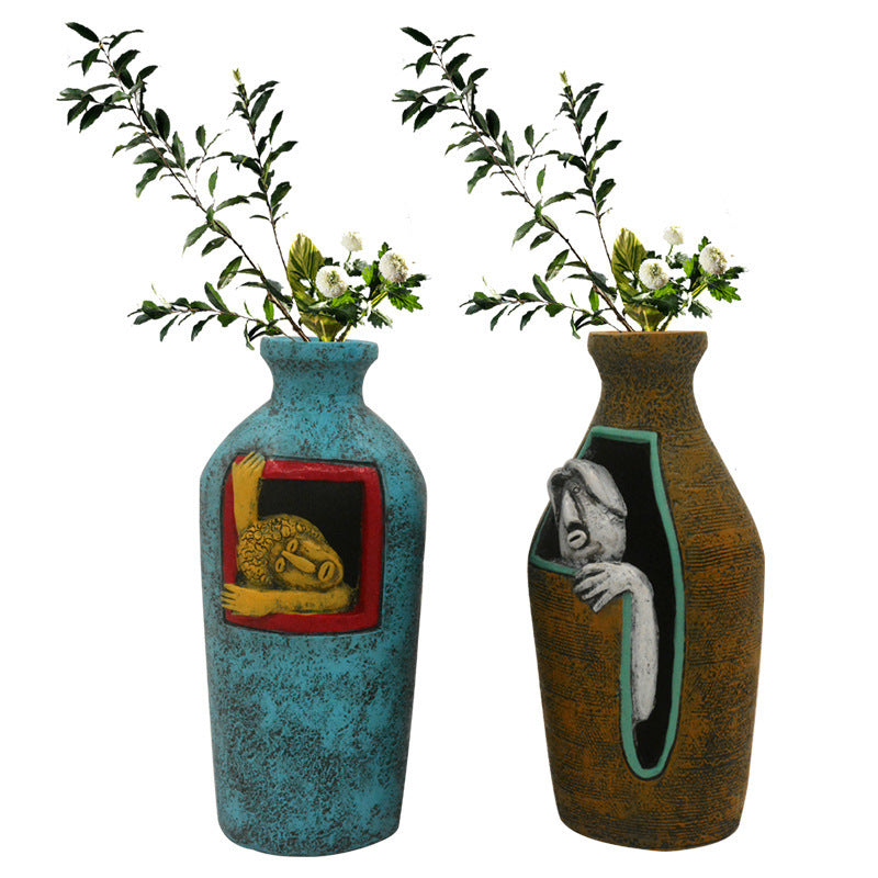 New Vase Art Ornaments Creative Home Resin Crafts European Desktop Decorations