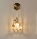 Retro Flower Glass Wall Lamp