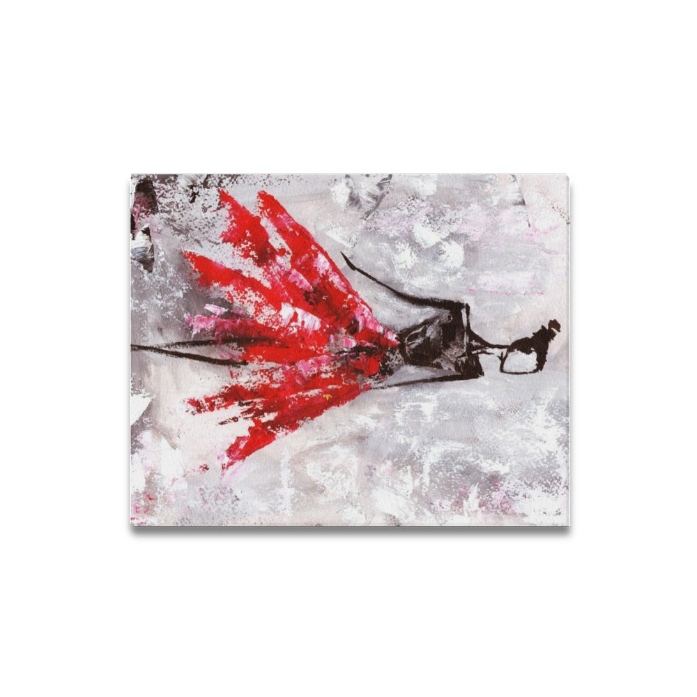 Red Dress Abstract Print 16x20 inch