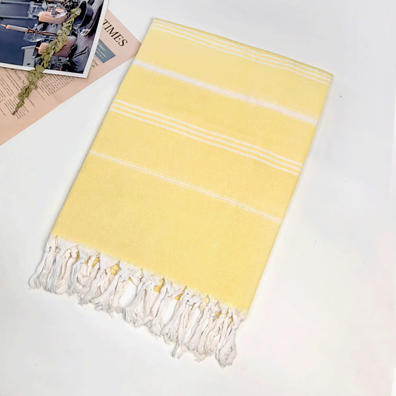 Turkish Beach Towel Striped Fringe Quick-Dry Large Size Cotton Bath Towel Multiple Styles Wholesale