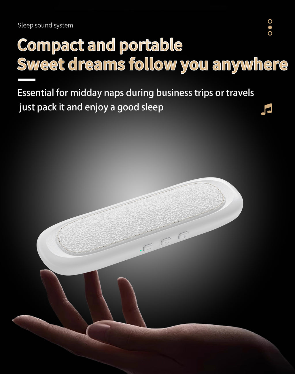 Bone conduction under pillow sleep white sound system under pillow music player