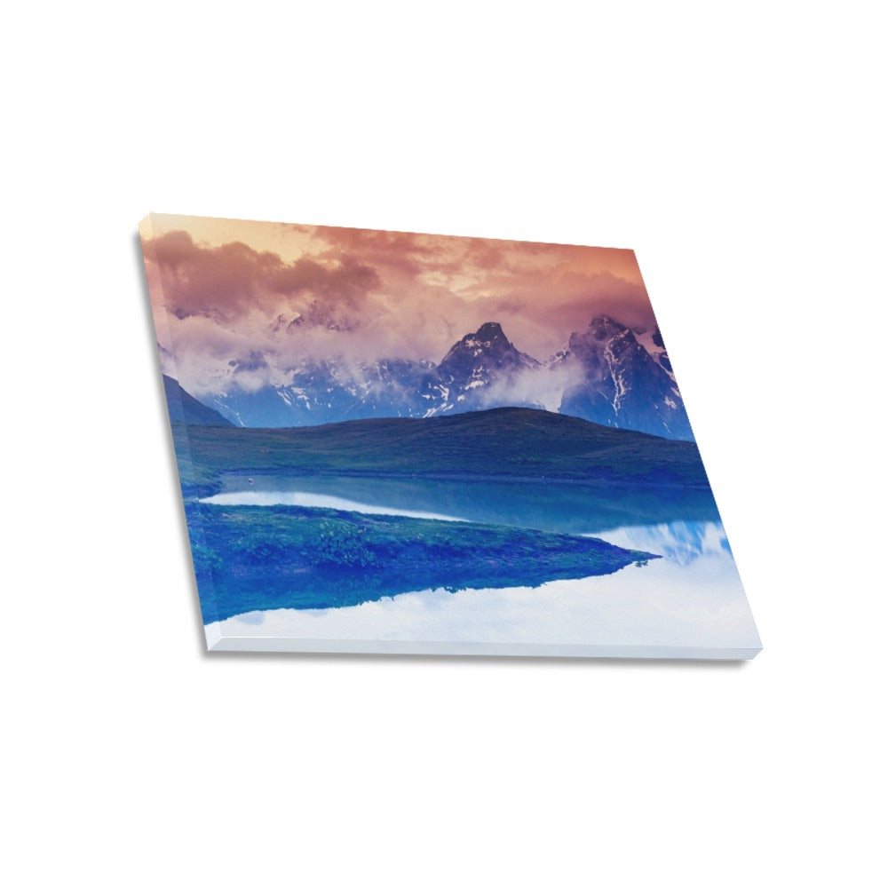 Tranquil Mountain and Lake Landscape 20x16 inch