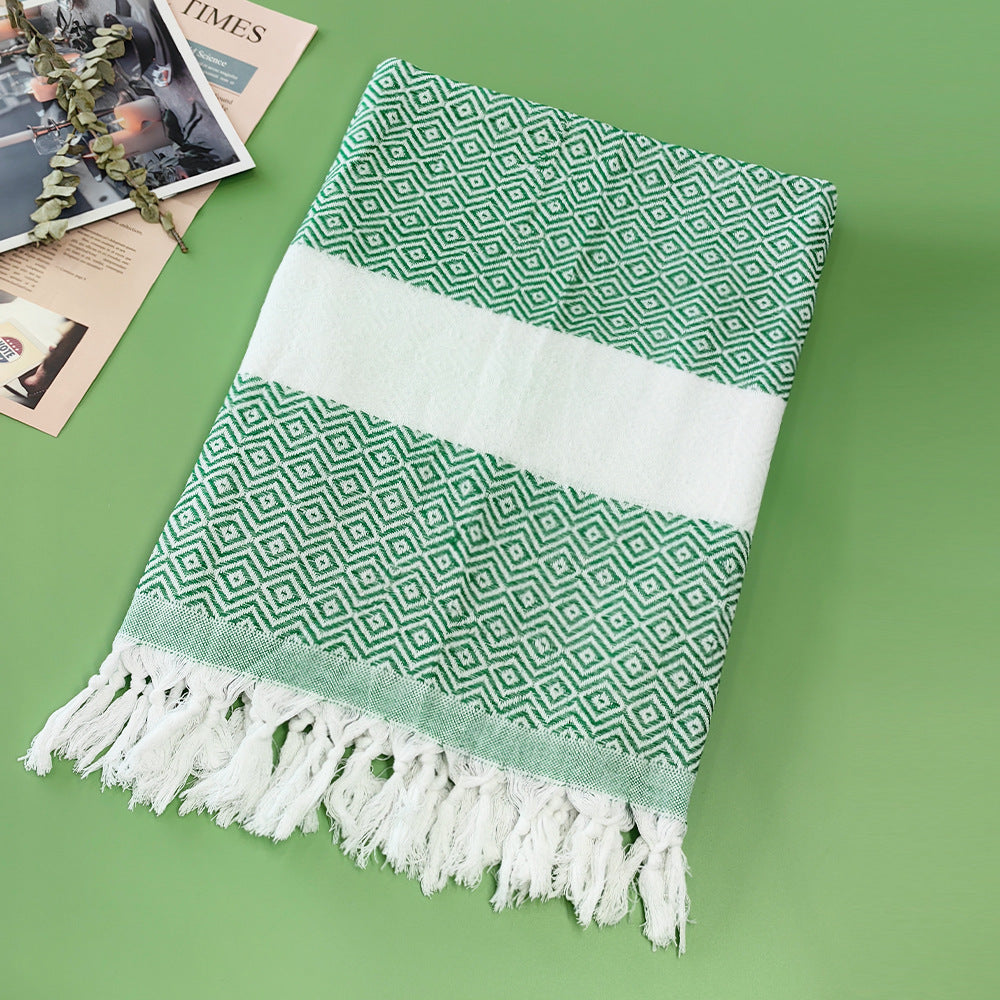 Turkish Beach Towel Striped Fringe Quick-Dry Large Size Cotton Bath Towel Multiple Styles Wholesale