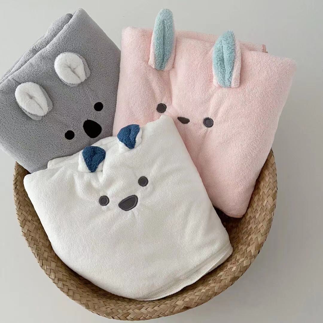 Children's Cartoon Bath Towel Cute Towel Absorbent Quick-Drying Set - Velora Home Deco