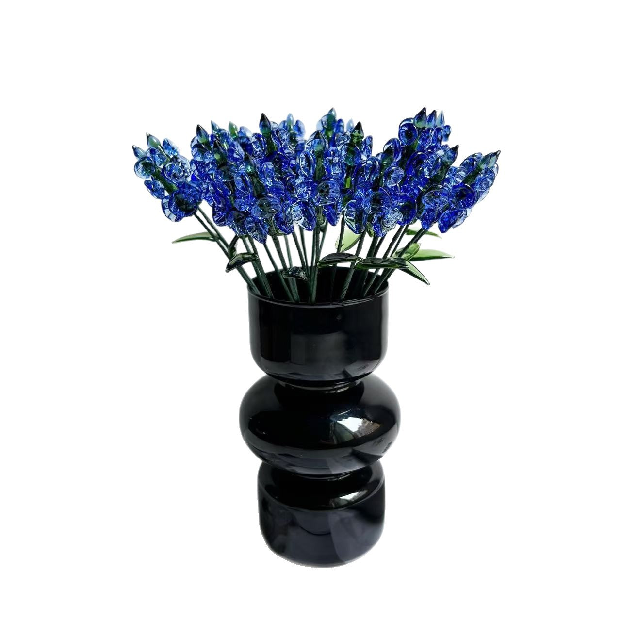 Glass Birth Flower Iron Wire Flower Iron Wire Flower Simulation Desktop Ornament Vase