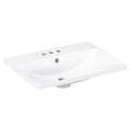 24" Bathroom Vanity Top Only White Basin 3-Faucet Holes  4" Faucet Available Ceramic