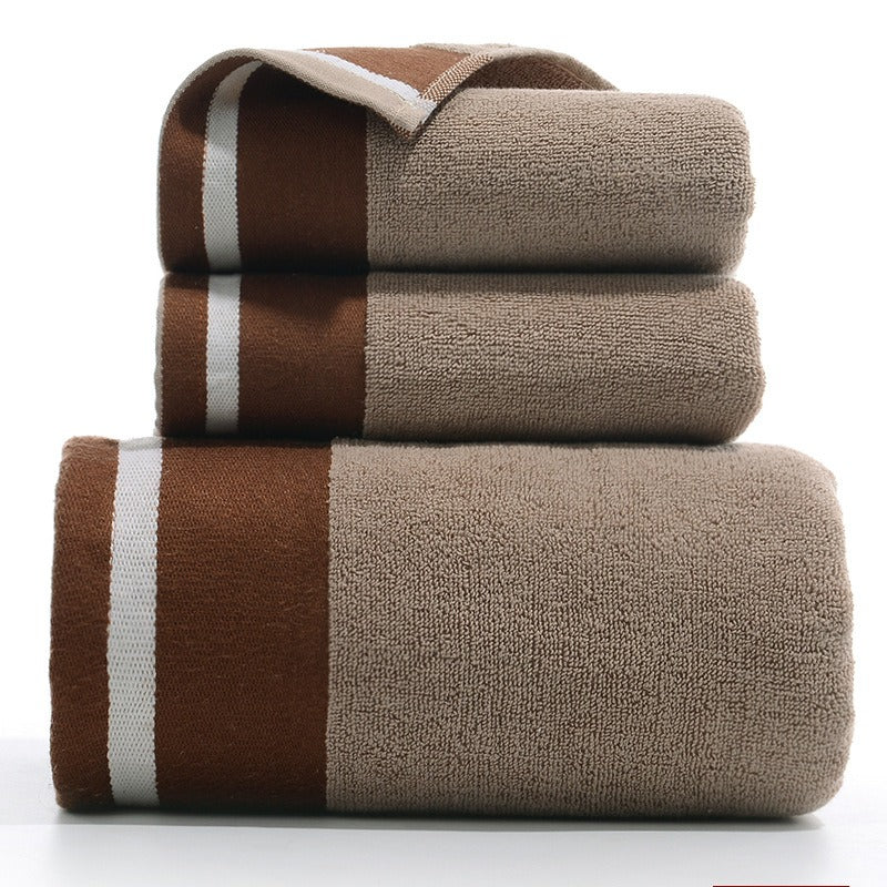 Towel Set Of Pure Cotton Towel Bath Towel Three-Piece Gift Set Xinjiang Cotton - Velora Home Deco