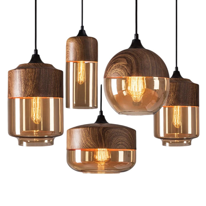 Industrial Style Pendant Light Single Head Creative Personality Hotpot Restaurant Bar Milk Tea Shop INS Front Desk Glass Ball Pendant Light