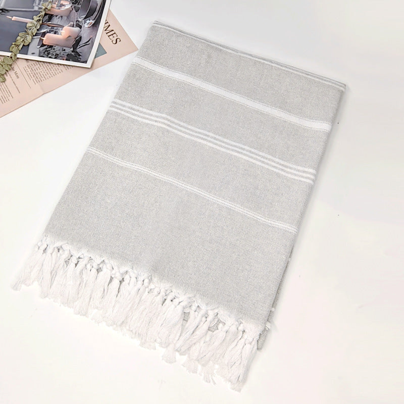 Turkish Beach Towel Striped Fringe Quick-Dry Large Size Cotton Bath Towel Multiple Styles Wholesale