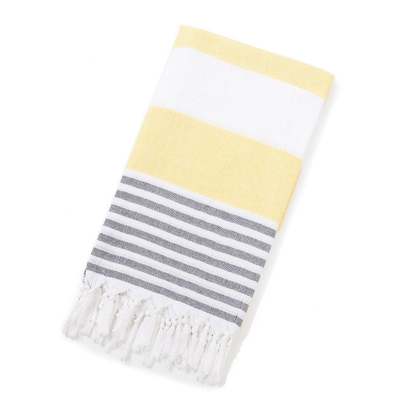 Turkish Beach Towel Striped Fringe Quick-Dry Large Size Cotton Bath Towel Multiple Styles Wholesale