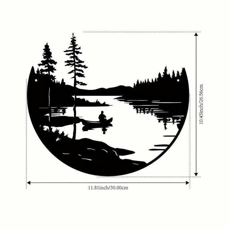 Metal Wall Art Iron Silhouette Wall Decor for Living Room and Bedroom Creative Home Mural Decorations - Velora Home Deco