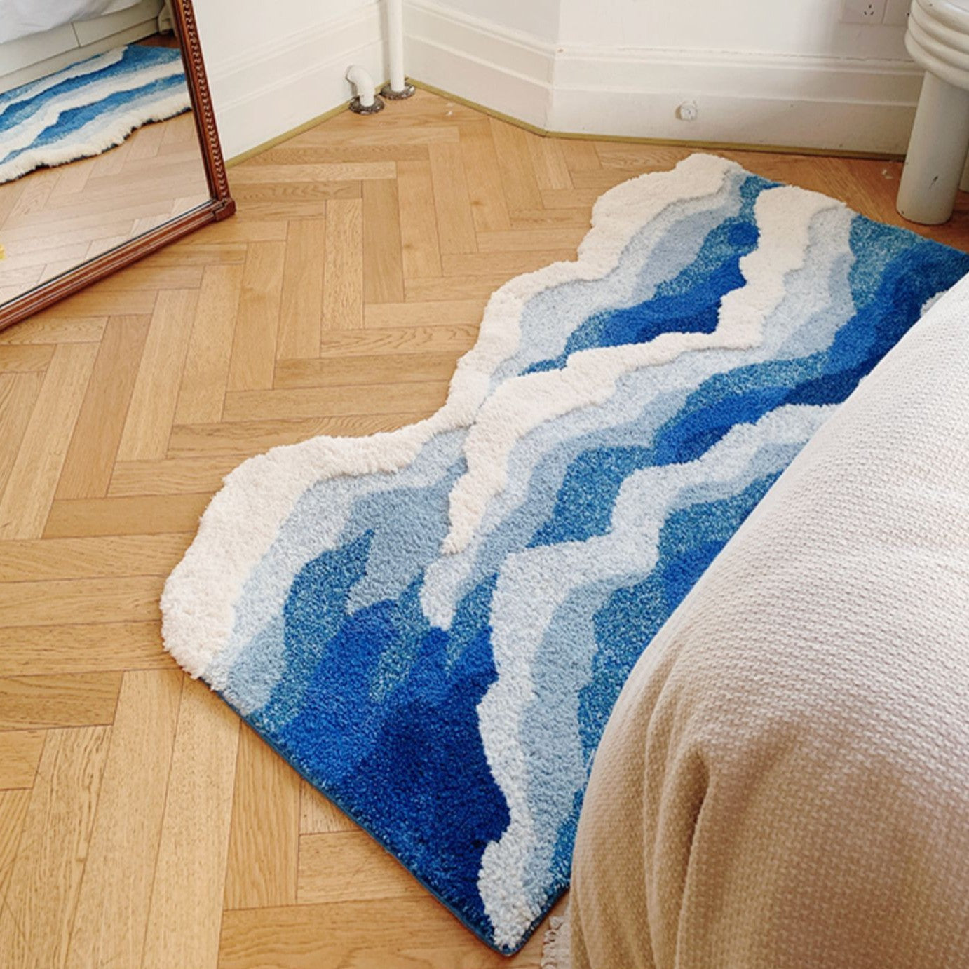 Bedside blanket foot pad floor mat