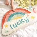 Bathroom non slip floor mat with unique and creative flocking foot pad home bathtub mat