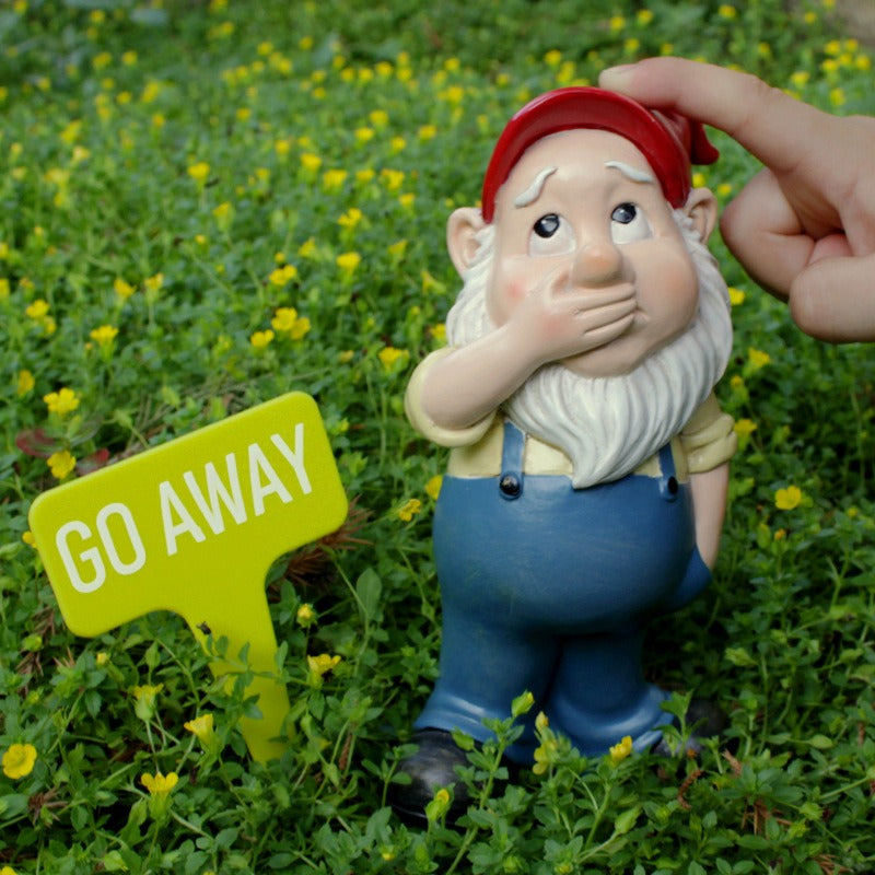 Mouth covered elf dwarf ornament resin courtyard garden dwarf statue