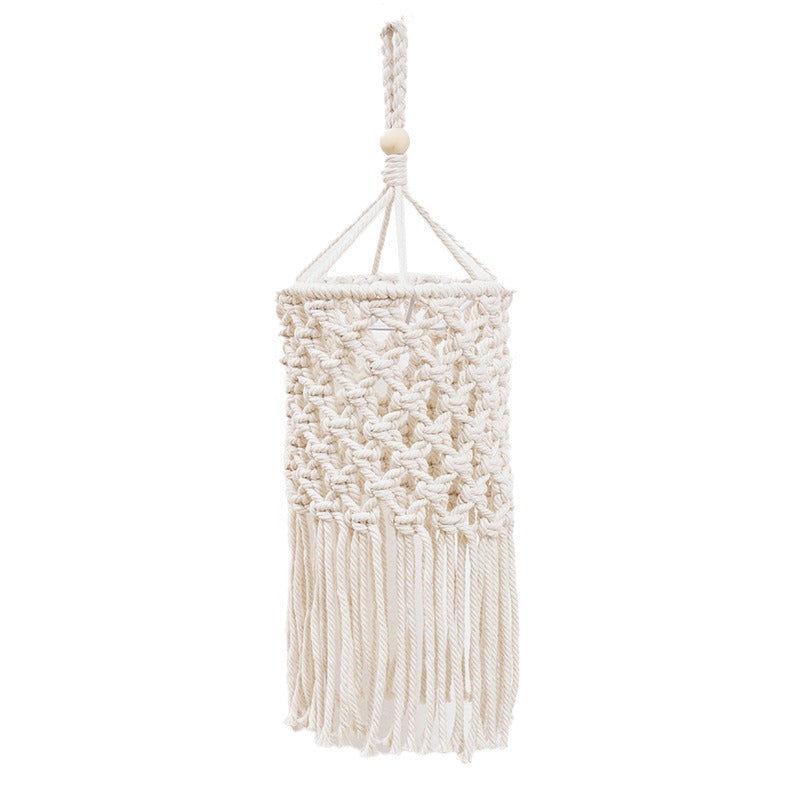 Tassel chandelier Bohemian handmade woven cotton rope lampshade creative homestay home soft decoration lampshade
